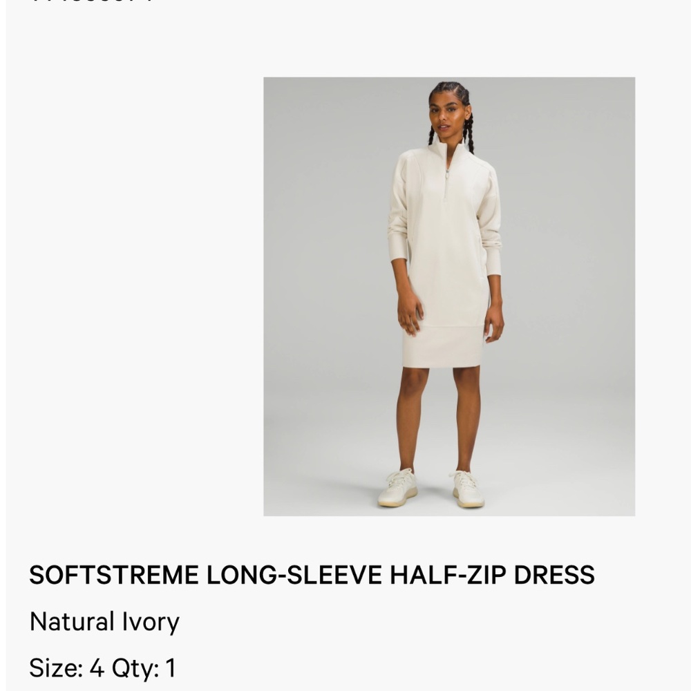 Lululemon softstream half zip dress